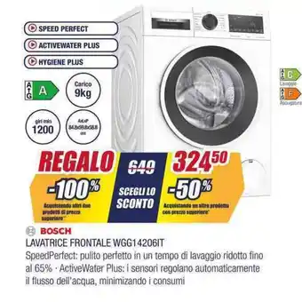 Trony BOSCH LAVATRICE FRONTALE WGG14206IT offerta