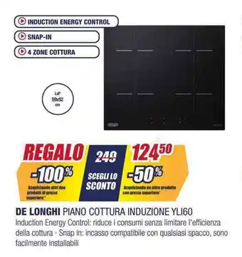 DE LONGHI PIANO COTTURA INDUZIONE YL160