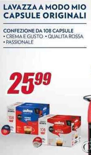 Trony LAVAZZA A MODO MIO CAPSULE ORIGINALI offerta