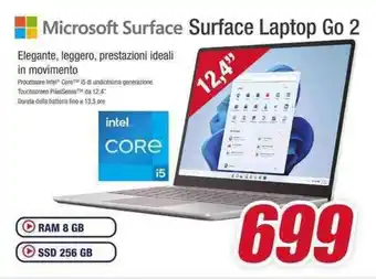 Trony Microsoft Surface Surface Laptop Go 2 offerta