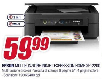 Trony EPSON MULTIFUNZIONE INKJET EXPRESSION HOME XP-2200 offerta