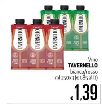 Maxi Supermercati Tavernello Vino 250ml x 3 offerta