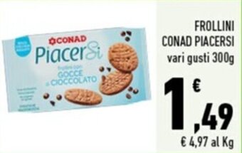 Conad Margherita FROLLINI CONAD PIACERSI vari gusti 300g offerta
