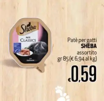 Maxi Supermercati Sheba Patè per gatti 85gr offerta