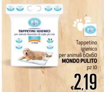 Maxi Supermercati Mondo Pulito Tappetino igienico per animali 60x60 10pz offerta
