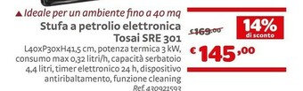 Stufa A Petrolio Elettronica Tosai SRE 301