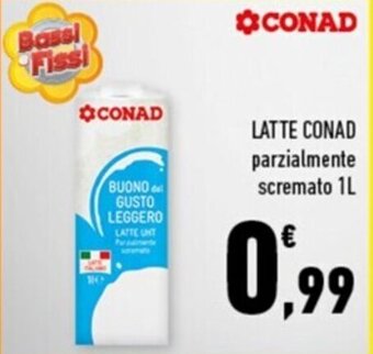 Conad Margherita LATTE CONAD parzialmente scremato 1L offerta