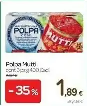 Carrefour Mutti Polpa Di Pomodoro 1200 G(ml) offerta