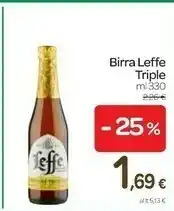 Carrefour Leffe Birra Triple offerta