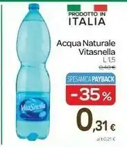 Vitasnella Acqua Pura E Naturale Oligominerale 1500 G(ml)