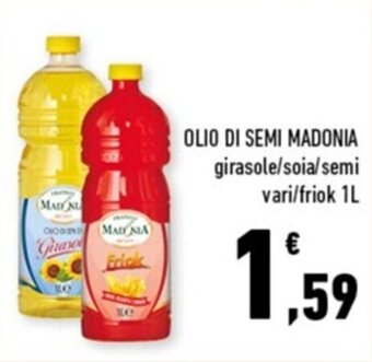 Conad Margherita OLIO DI SEMI MADONIA girasole/soia/semi vari/friok 1L offerta