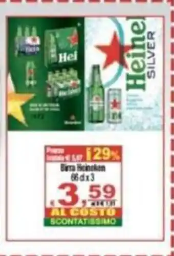 CTS Supermercati Heinel Birra Heineken 66 cl x 3 offerta