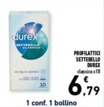 Conad Margherita PROFILATTICI SETTEBELLO DUREX classico x10 offerta
