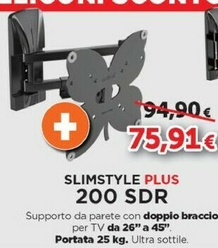 Expert Meliconi SlimStyle Plus 200 SDR 101,6 Cm (40") Nero offerta