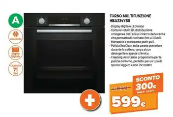 Expert Bosch Serie 4 HBA334YB0 Forno Forno Elettrico 71 L Nero A offerta