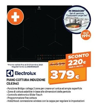 Expert Electrolux Piano Cottura Induzione CIL63443 offerta