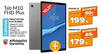 Expert Lenovo Tab M10 FHD Plus 4G LTE 64 GB 26,2 Cm (10.3") Mediatek 4 GB Wi-Fi 5 (802.11ac) Grigio offerta