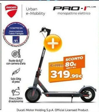 Ducati Monopattino Elettrico PRO-I Plus