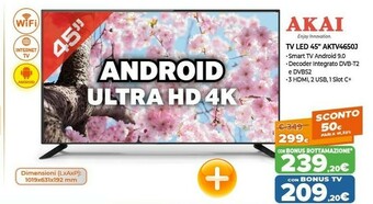 Expert Akai TV LED 45" AKTV4650J offerta