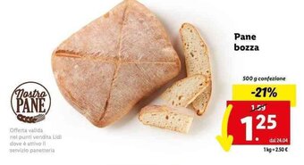 Lidl Pane bozza 500 g offerta