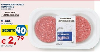 Esselunga Hamburger Di Razza Piemontese offerta