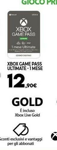 Expert Microsoft Xbox Game Pass Ultimate - 1 Mese offerta