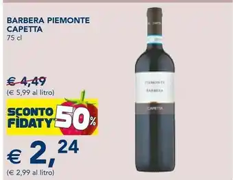 Esselunga Capetta Barbera Piemonte offerta