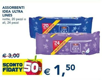 Esselunga Lines Assorbenti Idea Ultra offerta