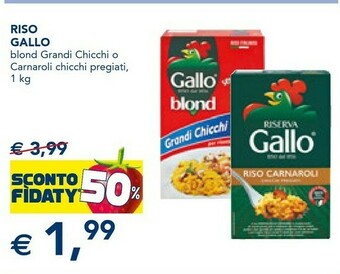 Esselunga Gallo - Riso Carnaroli Riserva Chicchi Pregiati 1000 G(ml) offerta