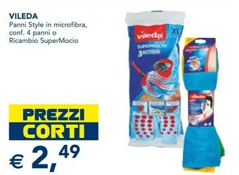 Esselunga Vileda Panno Style 100% Microfibre 36x38cm 4pz offerta