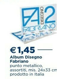 Esselunga Fabriano Album Disegno F2 20 Fogli 24x33 Cm Ruvido offerta