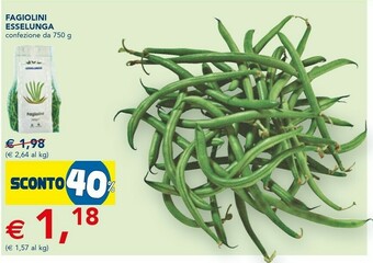 Esselunga Esselunga - Fagiolini Finissimi Surgelati 750 G(ml) offerta