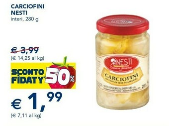 Esselunga Nesti Carciofini Interi offerta