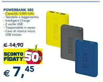 Esselunga Sbs Powerbank offerta