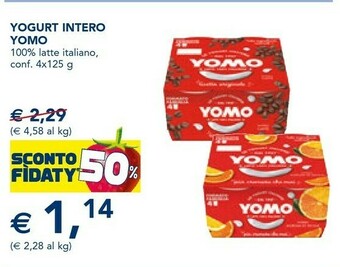 Esselunga Yomo Go 100% Naturale Yogurt E Caffè 125 G(ml) offerta
