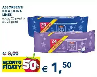 Esselunga Lines Assorbenti Idea Ultra offerta