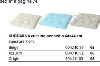 IKEA Kuddarna Cuscino Per Sedia offerta