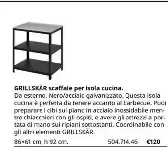 IKEA Grillskàr Scaffale Per Isola Cucina offerta