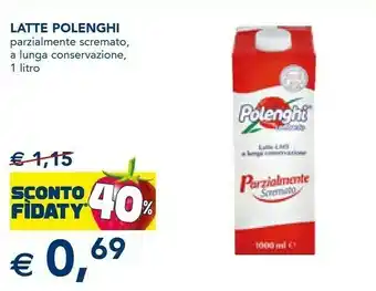 Esselunga Polenghi Latte Parzialmente Scremato UHT A Lunga Conservazione 1000 G(ml) offerta