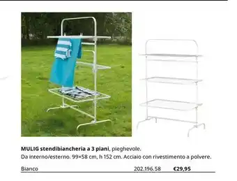 IKEA Mulig Stendibiancheria A 3 Piani offerta