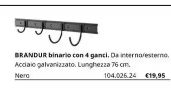 Brandur Binario Con 4 Ganci