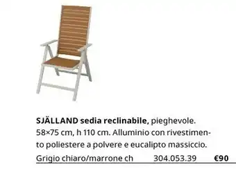 IKEA Sjàlland Sedia Reclinabile offerta