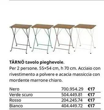 IKEA Tàrnò Tavolo Pieghevole offerta
