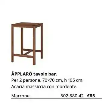 IKEA Applaro Tavolo Bar offerta