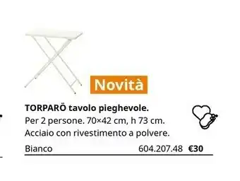 IKEA Torparo Tavolo Pieghevole offerta