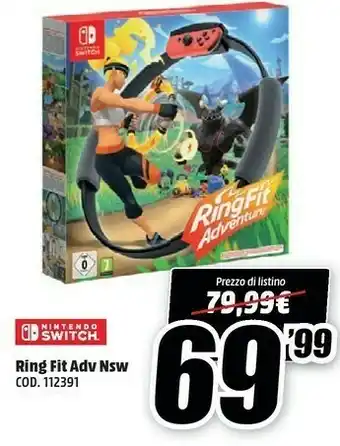MediaWorld Nintendo Ring Fit Adventure Switch Inglese offerta