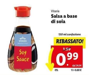 Lidl Vitasia Salsa a base di soia 150 ml offerta