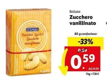 Lidl Belbake Zucchero vanillinato 80 g offerta