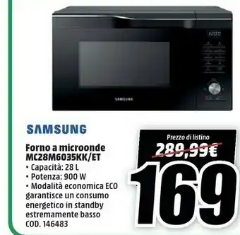 MediaWorld Samsung MC28M6035KK/ET Forno A Microonde offerta