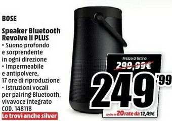 MediaWorld Bose Revolve+ Bluetooth offerta